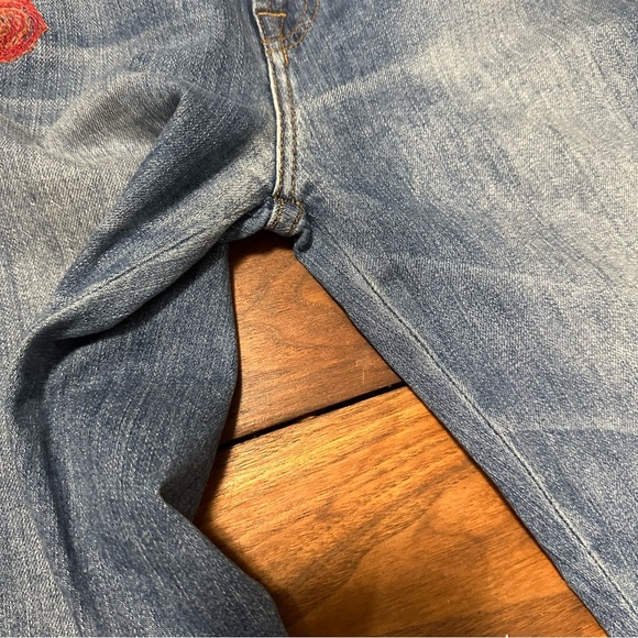 7 for all mankind floral embroidered skinny jeans size 26 - Picture 7 of 16